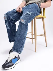 Kook N Keech Men High-Rise Mildly Distressed Pure Cotton Jeans