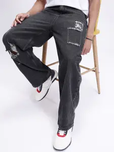 Kook N Keech Men Straight Fit Mid-Rise Mildly Distressed Pure Cotton Jeans