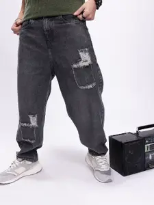 Kook N Keech Men High-Rise Highly Distressed Light Fade Jeans