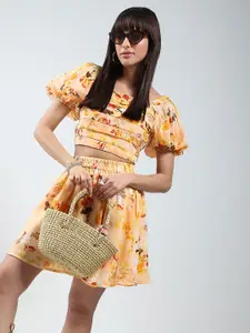 Sera Printed Top With Skirts Co-Ords