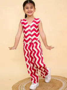 BAESD Girls Printed Top with Trousers