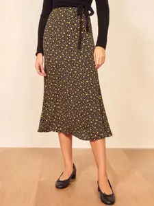 LULU & SKY Women Floral Printed Midi Skirt