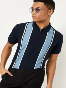max Men Striped Polo Collar T-shirt