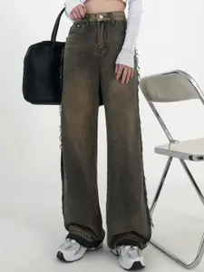 LULU & SKY Women Straight Fit High-Rise Jeans