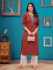 Nayo Women Ethnic Motifs Printed Gotta Patti Kurta