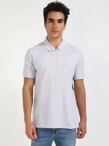 Calvin Klein Jeans Men Solid Polo Collar Cotton T-shirt