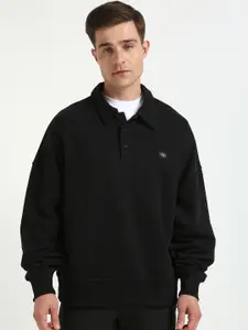 Calvin Klein Jeans Men Shirt Collar Pullover Sweatshirt