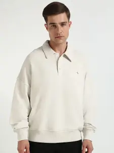 Calvin Klein Jeans Men Cotton Shirt Collar Sweatshirt