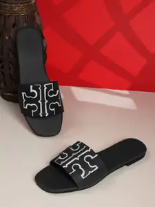 ADIVER Women Printed Open Toe Flats