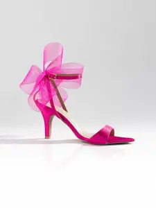 Signature Sole Embellished Party Stiletto Sandals with Bows