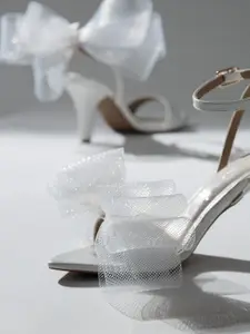 Signature Sole Embellished Party Stiletto Sandals with Bows