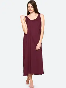 RedRose Cotton Round Neck Longline Side Slits Slip