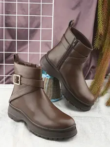 The Roadster Lifestyle Co. Women Round Toe Block Heel Regular Boots