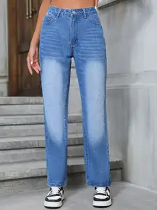 StyleCast x Revolte Women Cotton High-Rise Heavy Fade Jeans