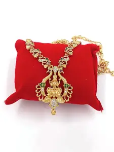 Anujeet Fashion Hub Gold-Plated Temple Necklace