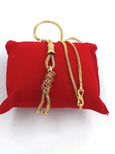 Anujeet Fashion Hub Gold-Plated American Diamond Necklace