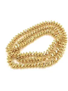 Anujeet Fashion Hub Covering Gold-Plated S-Cutting Arumbu Necklace