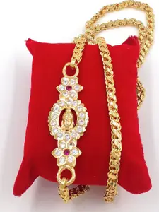 Anujeet Fashion Hub Copper Gold-Plated AD Necklace