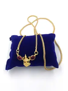 Anujeet Fashion Hub Gold-Plated American Diamond Necklace