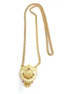 Anujeet Fashion Hub Gold-Plated Fancy Dollar Necklace