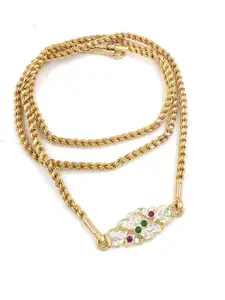Anujeet Fashion Hub Anujeet Fashion Gold-Plated American Diamond Necklace