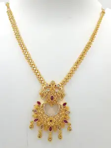 Anujeet Fashion Hub Gold-Plated AD Necklace