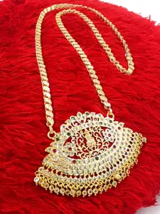 Anujeet Fashion Hub Gold-Plated AD Studded Necklace