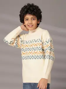 Albion By CnM Boys Printed Woollen Pullover