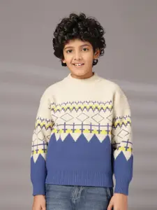 Albion By CnM Boys Printed Woollen Pullover