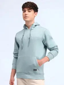 Flying Machine Men Printed Hooded Sweatshirt