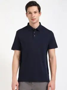 Calvin Klein Jeans Men SS SUPIMA Solid Polo Collar Cotton T-shirt