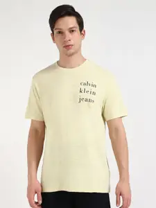 Calvin Klein Jeans Men Typography Printed Round Neck Cotton T-shirt