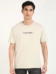Calvin Klein Jeans Men Typography Printed Round Neck Comfort Fit Cotton T-shirt