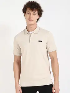 Calvin Klein Jeans Men Solid Polo Collar Cotton T-shirt