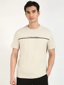 Calvin Klein Jeans Men Typography Printed Round Neck Cotton T-shirt