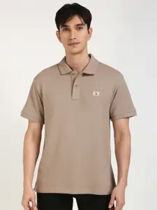 Calvin Klein Jeans Men Solid Polo Collar Cotton Relaxed Fit T-shirt