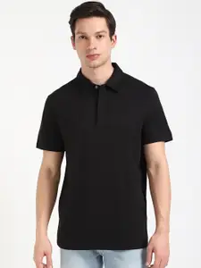 Calvin Klein Jeans Men Solid Polo Collar Cotton T-shirt
