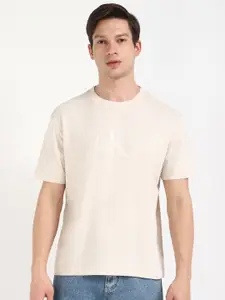Calvin Klein Jeans Men Typography Printed Round Neck Cotton T-shirt