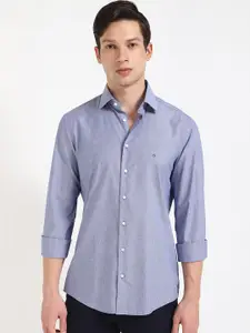 Calvin Klein Jeans Men Spread Collar Micro Ditsy Printed Cotton Casual Shirt