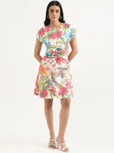 United Colors of Benetton Floral Printed A-Line Dress