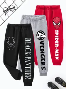 Marvel by Miss and Chief Boys Pack Of 3 Printed Mid Rise Jogger