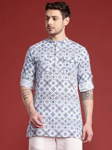 Anouk Band Collar Ethnic Motifs Printed Kurta