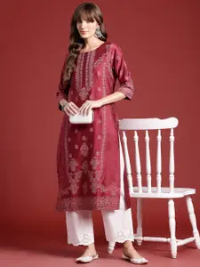 Anouk Ethnic Motifs Printed Straight Kurta