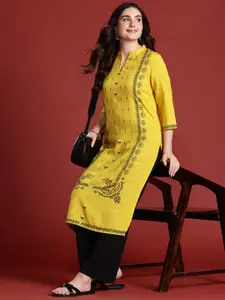 Anouk Ethnic Motifs Printed Straight Kurta