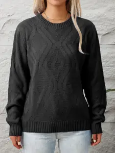 StyleCast x Revolte Women Cable Knit Pullover