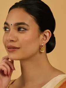 Kushal's Fashion Jewellery Gold Plating Contemporary Antique Drop Earrings