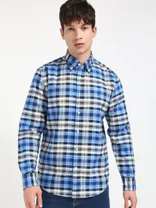 Tommy Hilfiger Men HERITAGE Button-Down Collar Tartan Checked Cotton Casual Shirt