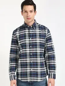 Tommy Hilfiger Men HERITAGE Button-Down Collar Tartan Checked Cotton Casual Shirt