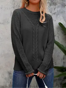 StyleCast x Revolte Women Cable Knit Pullover Sweater