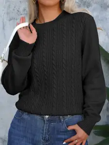 StyleCast x Revolte Women Cable Knit Pullover